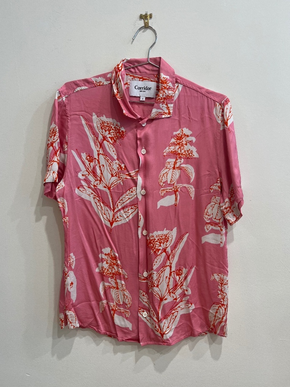 Corridor Floral Vacation Shirt Mens Small